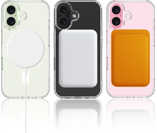 Apple iPhone 16 Plus Hoesje MagSafe Dun TPU Back Cover Transparant afbeelding 12