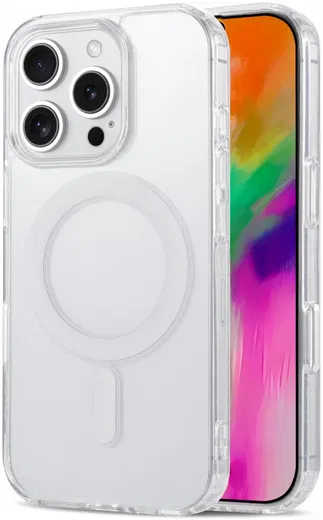 Apple iPhone 16 Pro Hoesje met MagSafe Dun TPU Back Cover Transparant afbeelding 1