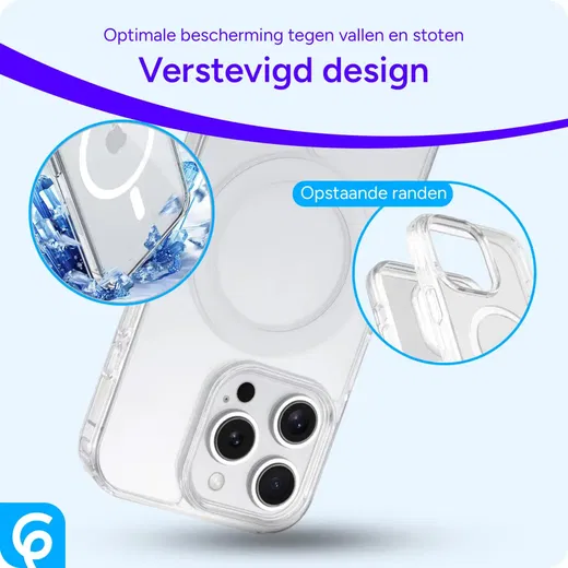 Apple iPhone 16 Pro Hoesje met MagSafe Dun TPU Back Cover Transparant afbeelding 2