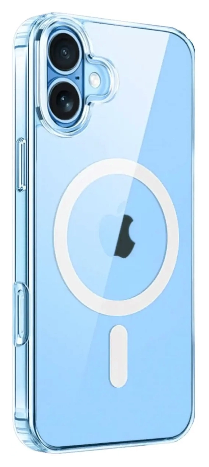Apple iPhone 16 MagSafe Hoesje Schokbestendig en Dun TPU Transparant afbeelding 1