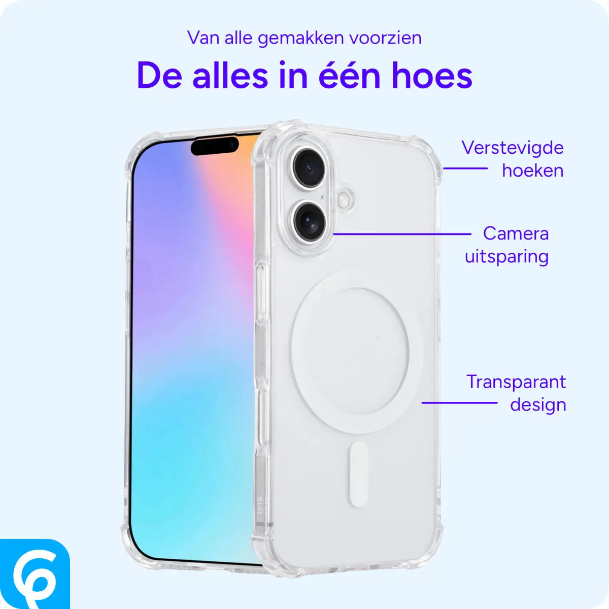 Apple iPhone 16 MagSafe Hoesje Schokbestendig en Dun TPU Transparant afbeelding 3