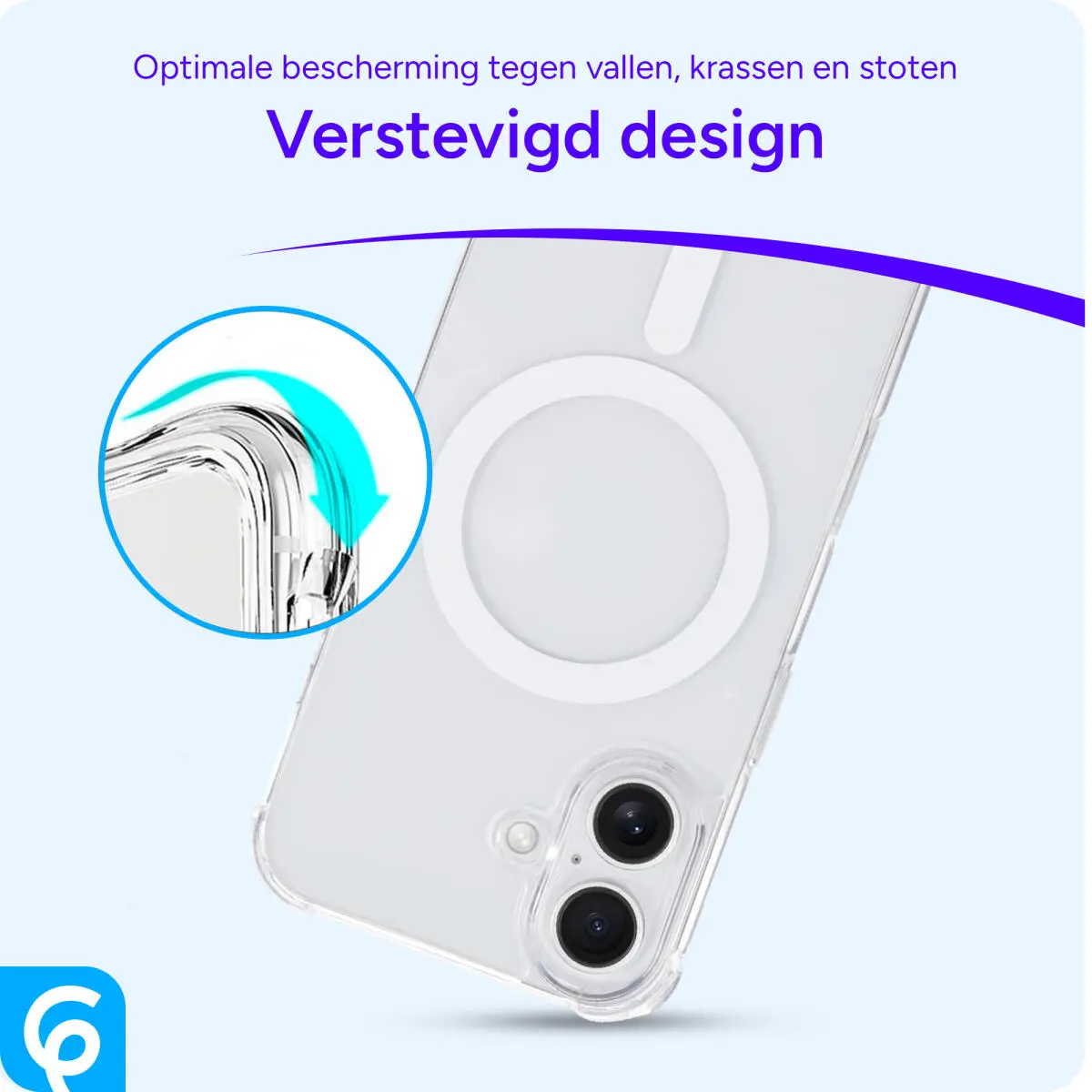 Apple iPhone 16 MagSafe Hoesje Schokbestendig en Dun TPU Transparant afbeelding 5