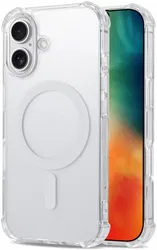 Apple iPhone 16 Plus MagSafe Hoesje Schokbestendig en Dun TPU Transparant afbeelding