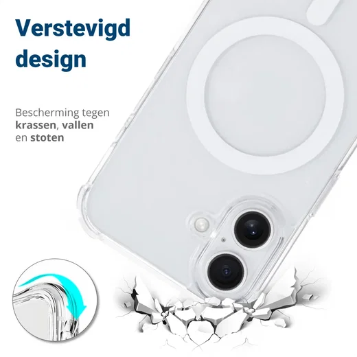 Apple iPhone 16 Plus MagSafe Hoesje Schokbestendig en Dun TPU Transparant afbeelding 5