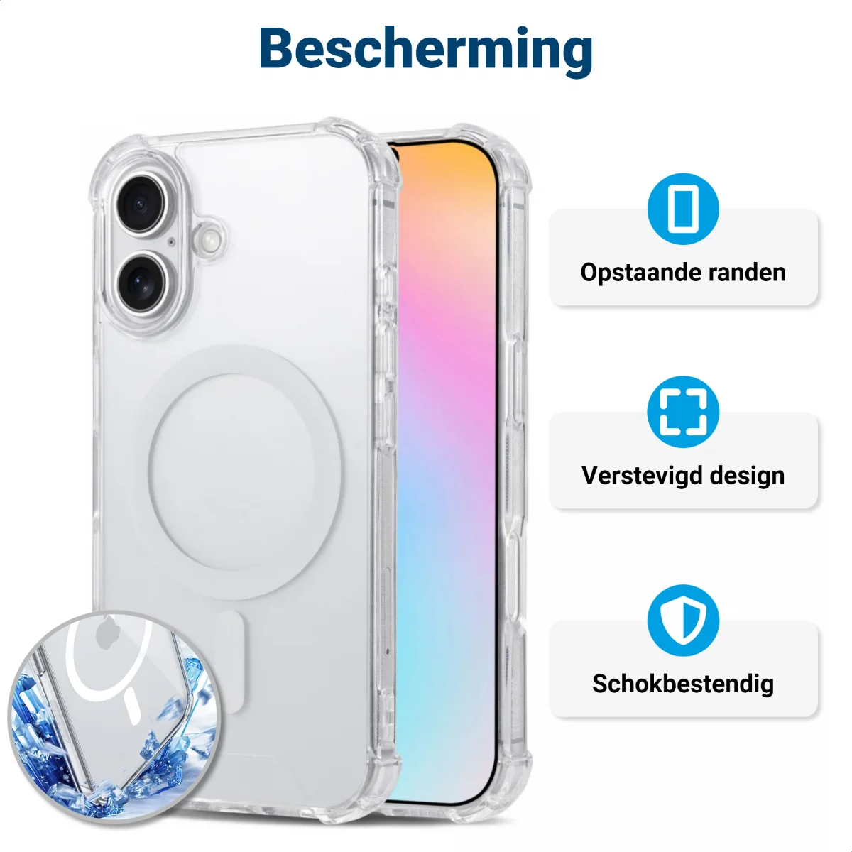 Apple iPhone 16 Plus MagSafe Hoesje Schokbestendig en Dun TPU Transparant afbeelding 6