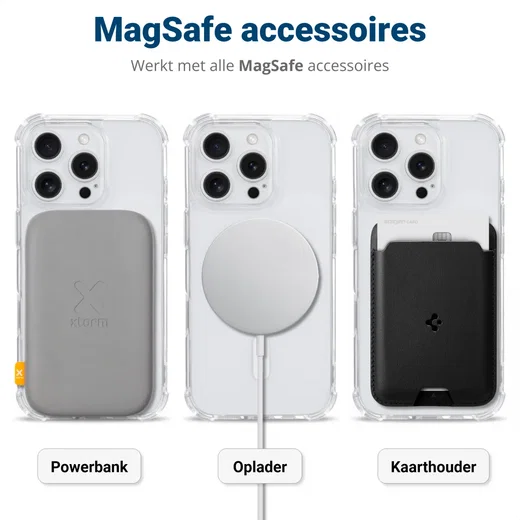 Apple iPhone 16 Pro MagSafe Hoesje Schokbestendig en Dun TPU Transparant afbeelding 6