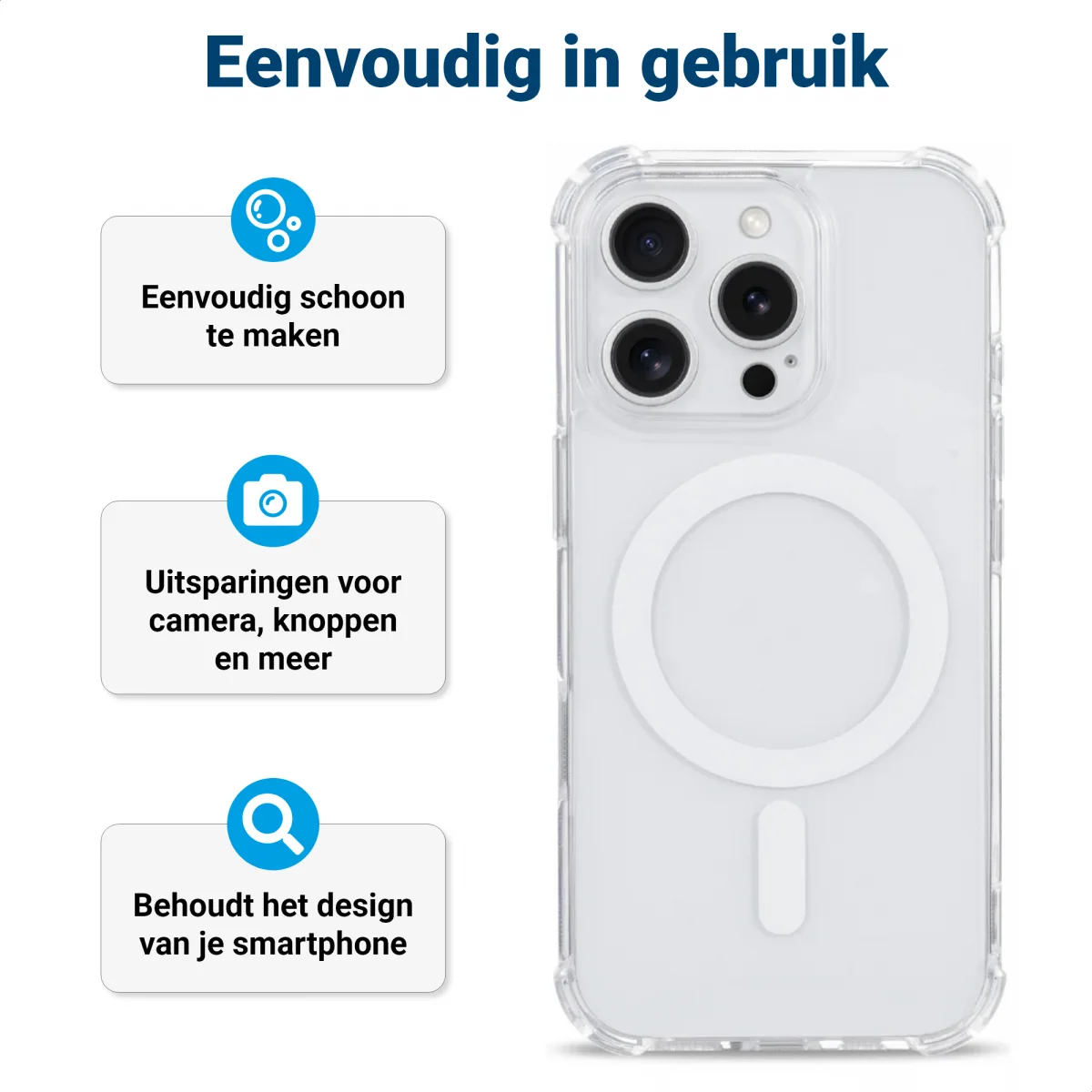 Apple iPhone 16 Pro Max MagSafe Hoesje Schokbestendig en Dun TPU Transparant afbeelding 11