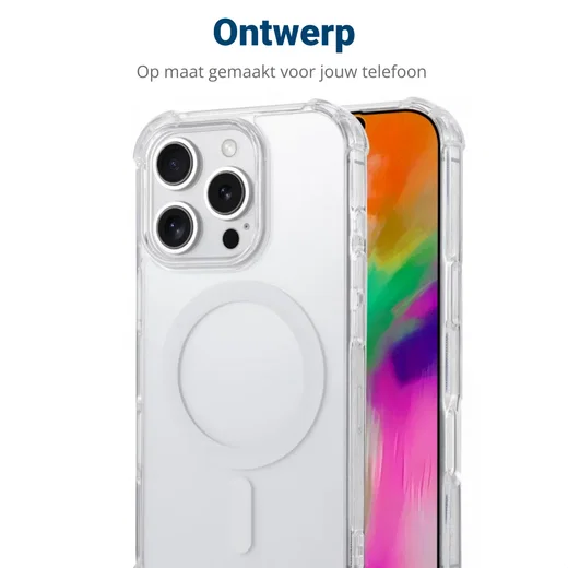 Apple iPhone 16 Pro Max MagSafe Hoesje Schokbestendig en Dun TPU Transparant afbeelding 13