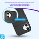 Apple iPhone 16 Hoesje met Slider Kaarthouder Back Cover Zwart afbeelding 2
