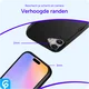 Apple iPhone 16 Hoesje met Slider Kaarthouder Back Cover Zwart afbeelding 5
