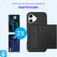Apple iPhone 16 Hoesje met Slider Kaarthouder Back Cover Zwart afbeelding 6