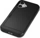 Apple iPhone 16 Hoesje met Slider Kaarthouder Back Cover Zwart afbeelding 14