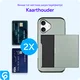 Apple iPhone 16 Hoesje met Slider Kaarthouder Back Cover Groen afbeelding 9