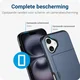 Apple iPhone 16 Hoesje met Slider Kaarthouder Back Cover Blauw afbeelding 6