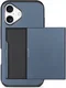 Apple iPhone 16 Hoesje met Slider Kaarthouder Back Cover Blauw afbeelding 2