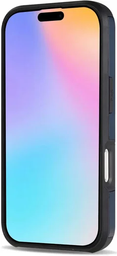 Apple iPhone 16 Hoesje met Slider Kaarthouder Back Cover Blauw afbeelding 10