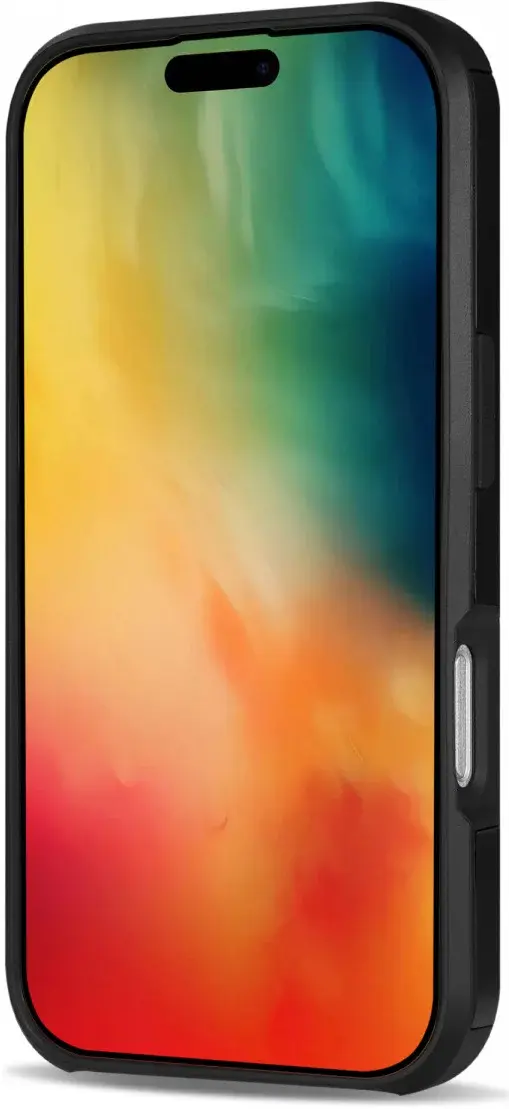 Apple iPhone 16 Plus Hoesje met Slider Kaarthouder Back Cover Zwart afbeelding 6