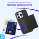 Apple iPhone 16 Pro Hoesje met Slider Kaarthouder Back Cover Zwart afbeelding 3