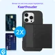 Apple iPhone 16 Pro Hoesje met Slider Kaarthouder Back Cover Zwart afbeelding 5