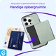 Apple iPhone 16 Pro Hoesje met Slider Kaarthouder Back Cover Groen afbeelding 6