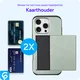 Apple iPhone 16 Pro Hoesje met Slider Kaarthouder Back Cover Groen afbeelding 8