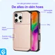 Apple iPhone 16 Pro Hoesje met Slider Kaarthouder Back Cover Roze afbeelding 5