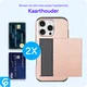Apple iPhone 16 Pro Hoesje met Slider Kaarthouder Back Cover Roze afbeelding 8