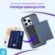 Apple iPhone 16 Pro Hoesje met Slider Kaarthouder Back Cover Blauw afbeelding 5
