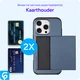Apple iPhone 16 Pro Hoesje met Slider Kaarthouder Back Cover Blauw afbeelding 6