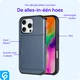 Apple iPhone 16 Pro Hoesje met Slider Kaarthouder Back Cover Blauw afbeelding 8