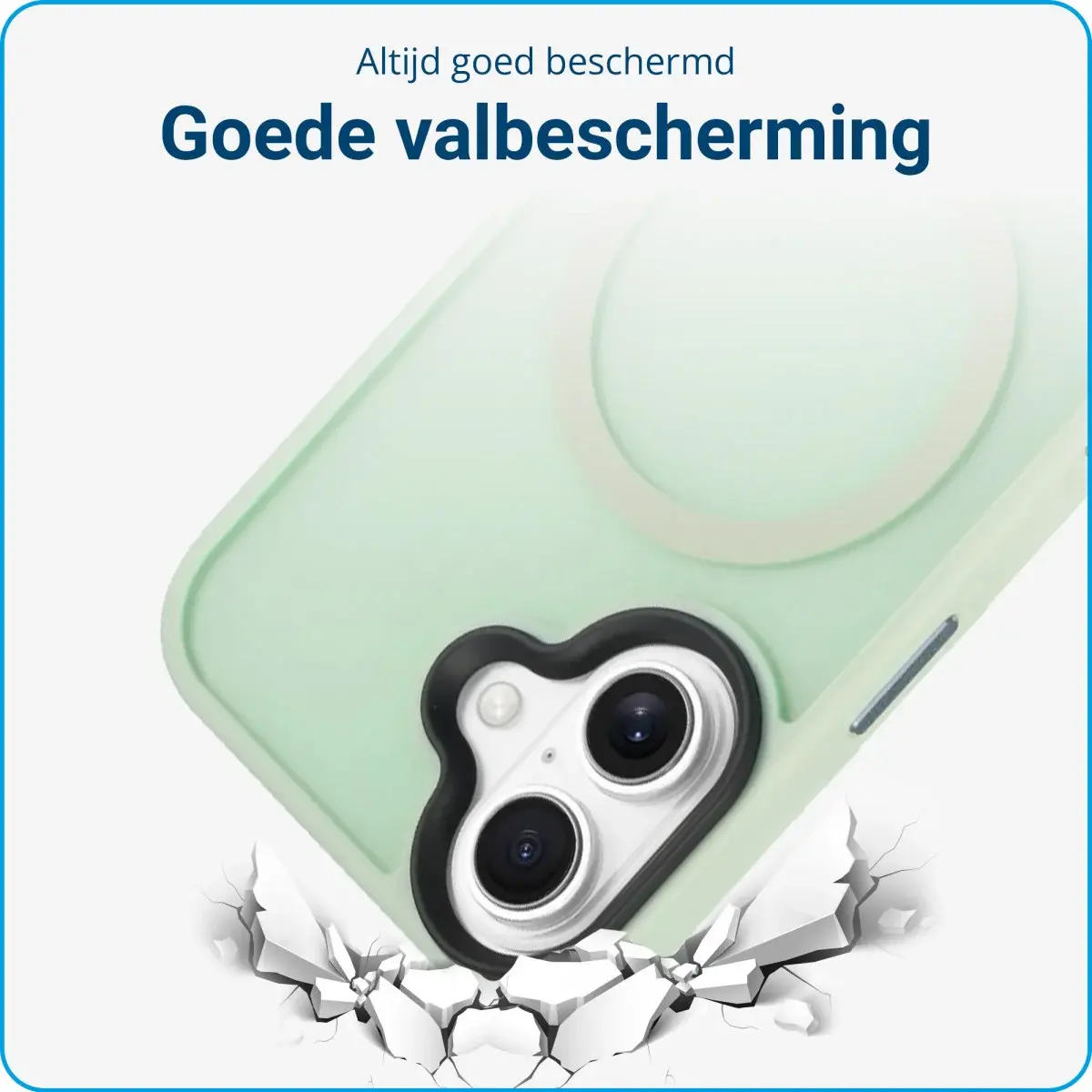 Apple iPhone 16 Hoesje met MagSafe Back Cover Matte Lichtgroen afbeelding 8