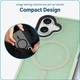 Apple iPhone 16 Hoesje met MagSafe Back Cover Matte Lichtgroen afbeelding 7