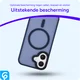Apple iPhone 16 Hoesje met MagSafe Back Cover Matte Donkerblauw afbeelding 2