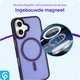 Apple iPhone 16 Hoesje met MagSafe Back Cover Matte Paars afbeelding 7
