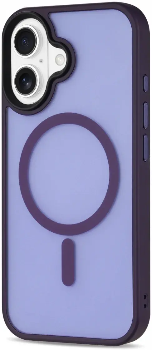 Apple iPhone 16 Hoesje met MagSafe Back Cover Matte Paars afbeelding 10