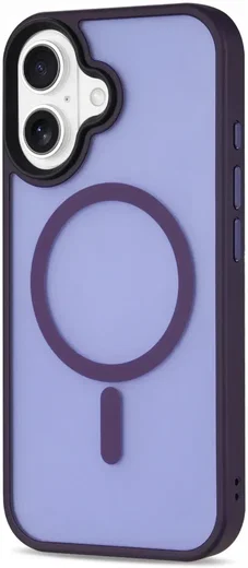 Apple iPhone 16 Hoesje met MagSafe Back Cover Matte Paars afbeelding 10