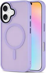 Apple iPhone 16 Hoesje met MagSafe Back Cover Matte Lila afbeelding