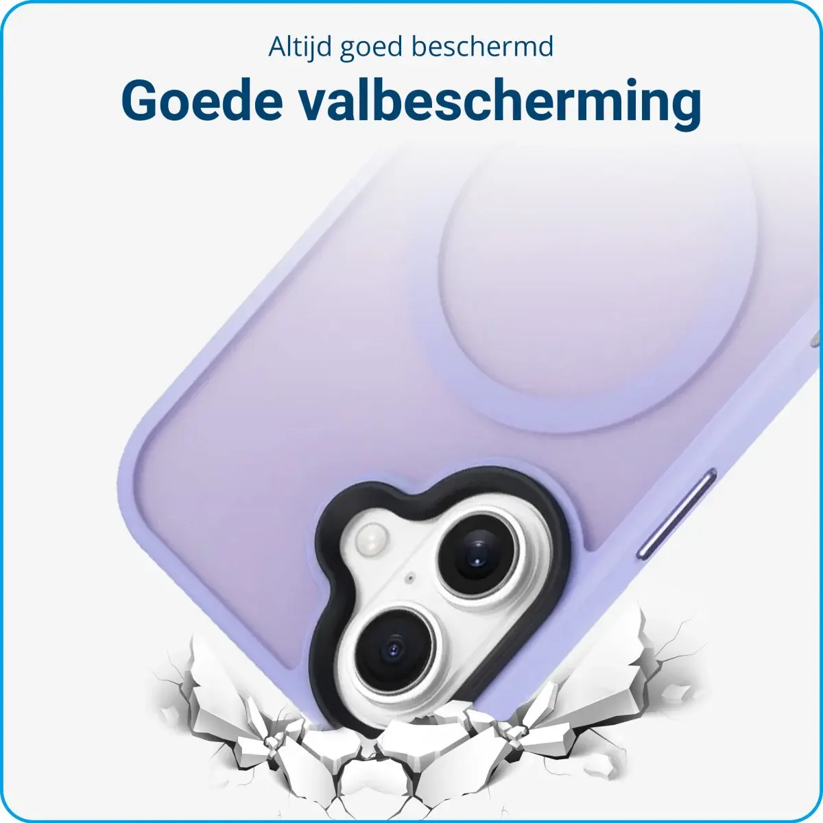 Apple iPhone 16 Hoesje met MagSafe Back Cover Matte Lila afbeelding 8