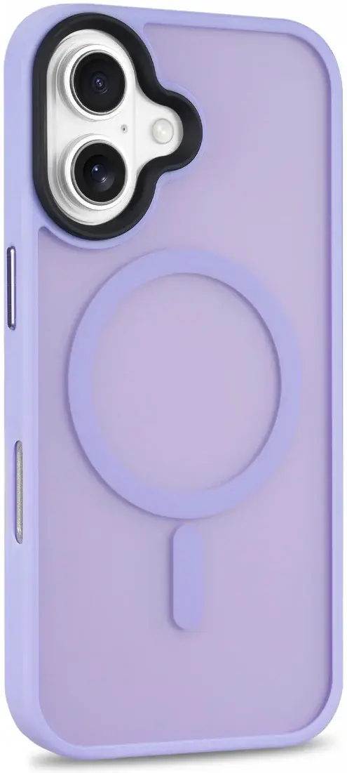 Apple iPhone 16 Hoesje met MagSafe Back Cover Matte Lila afbeelding 10