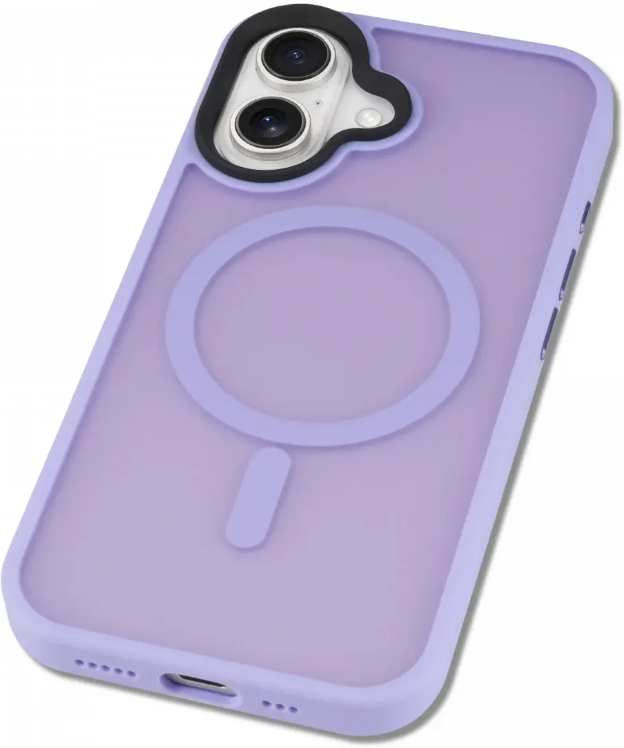 Apple iPhone 16 Hoesje met MagSafe Back Cover Matte Lila afbeelding 12