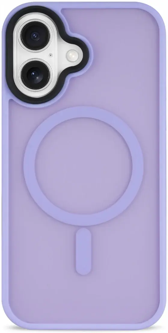 Apple iPhone 16 Hoesje met MagSafe Back Cover Matte Lila afbeelding 13