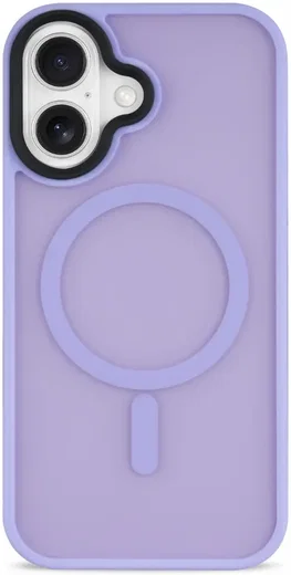 Apple iPhone 16 Hoesje met MagSafe Back Cover Matte Lila afbeelding 13