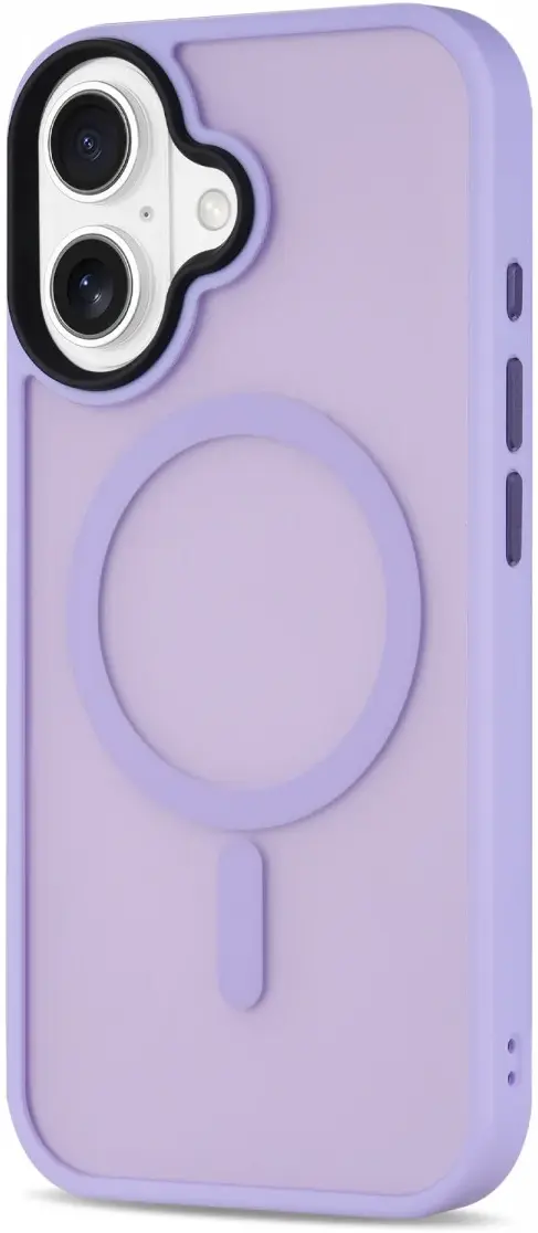 Apple iPhone 16 Hoesje met MagSafe Back Cover Matte Lila afbeelding 14