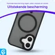 Apple iPhone 16 Hoesje met MagSafe Back Cover Matte Zwart afbeelding 2