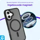 Apple iPhone 16 Hoesje met MagSafe Back Cover Matte Zwart afbeelding 7