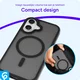 Apple iPhone 16 Hoesje met MagSafe Back Cover Matte Zwart afbeelding 8