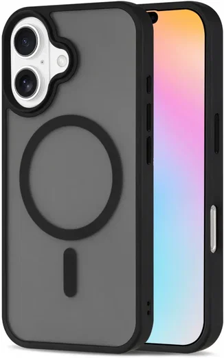 Apple iPhone 16 Hoesje met MagSafe Back Cover Matte Zwart afbeelding 16