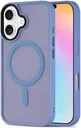 Apple iPhone 16 Hoesje met MagSafe Back Cover Matte Blauw