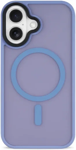 Apple iPhone 16 Hoesje met MagSafe Back Cover Matte Blauw afbeelding 13