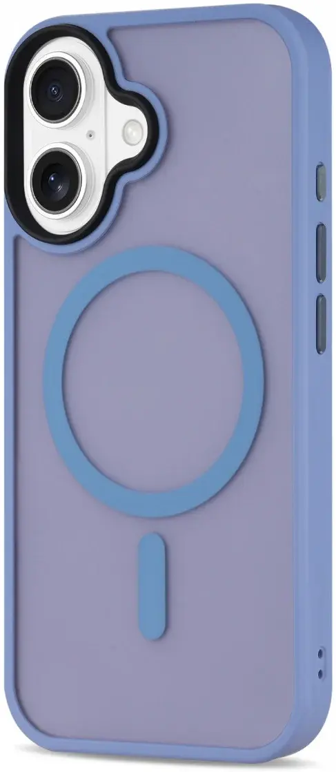 Apple iPhone 16 Hoesje met MagSafe Back Cover Matte Blauw afbeelding 14